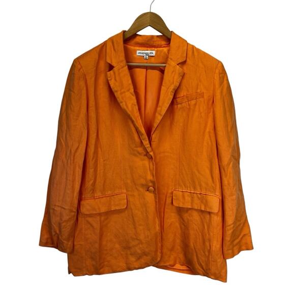 Ashley Park x RTR Linen Blend Blazer jacket orange - M - Picture 3 of 13